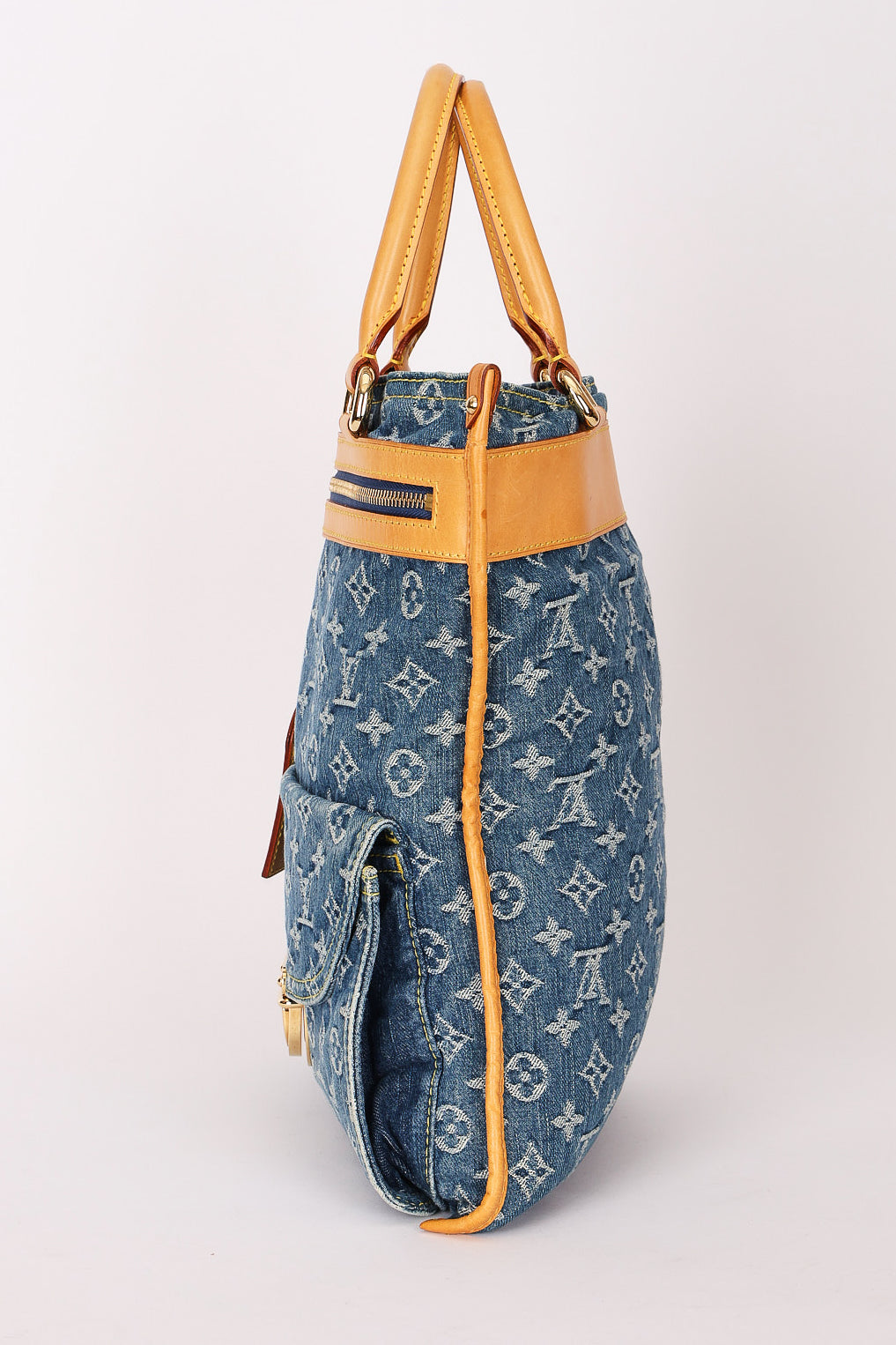 Louis Vuitton Monogram Denim Sac Plat 2005