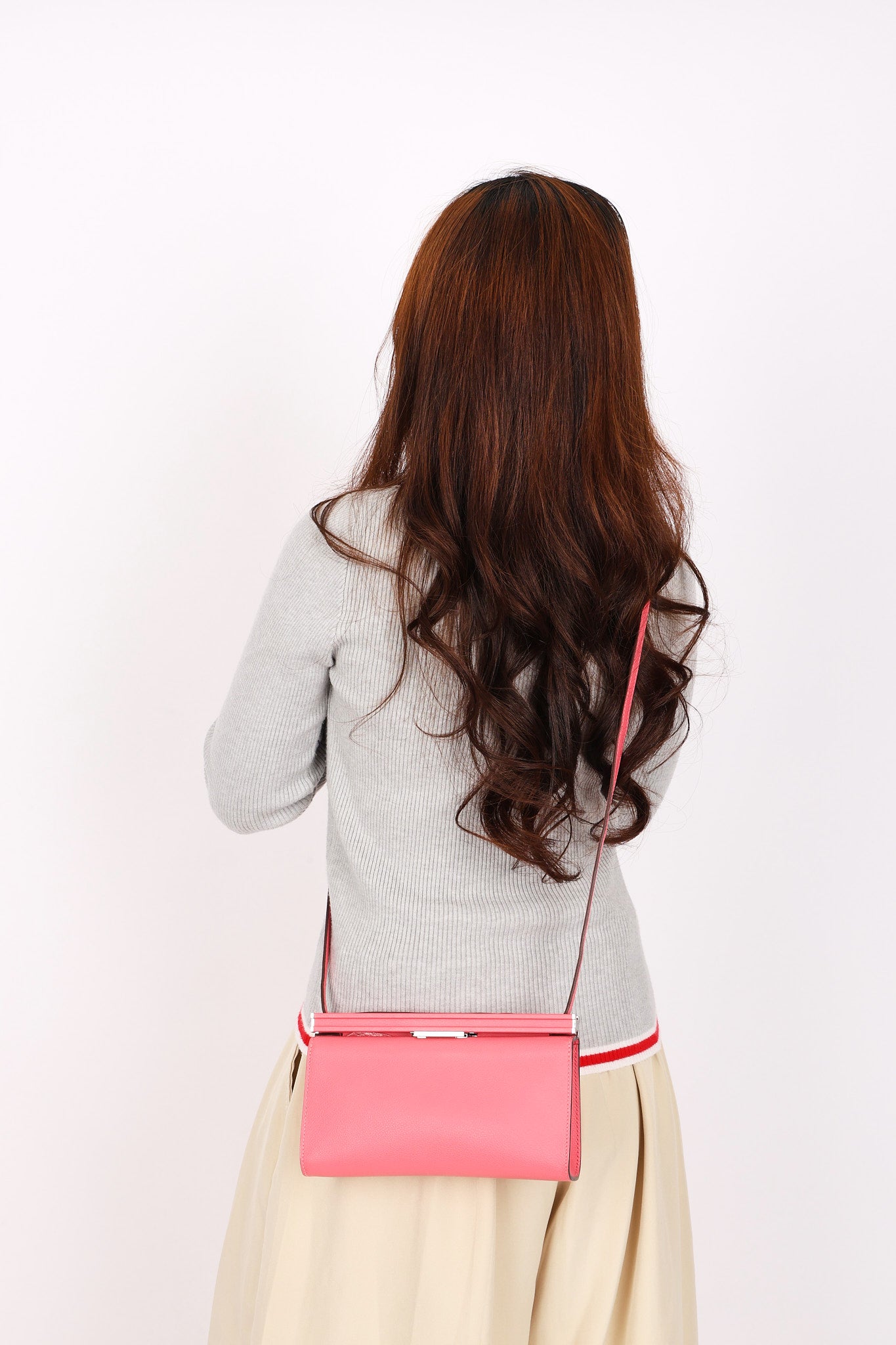 Hermès Clic-H 21 Shoulder Bag Rose Azalee Evercolor PHW