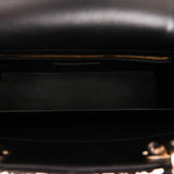 Dior Multicolor Beaded Medium Lady Black Satin