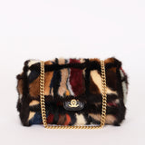 Chanel Mink Fur Patchwork Medium Single Flap AGHW