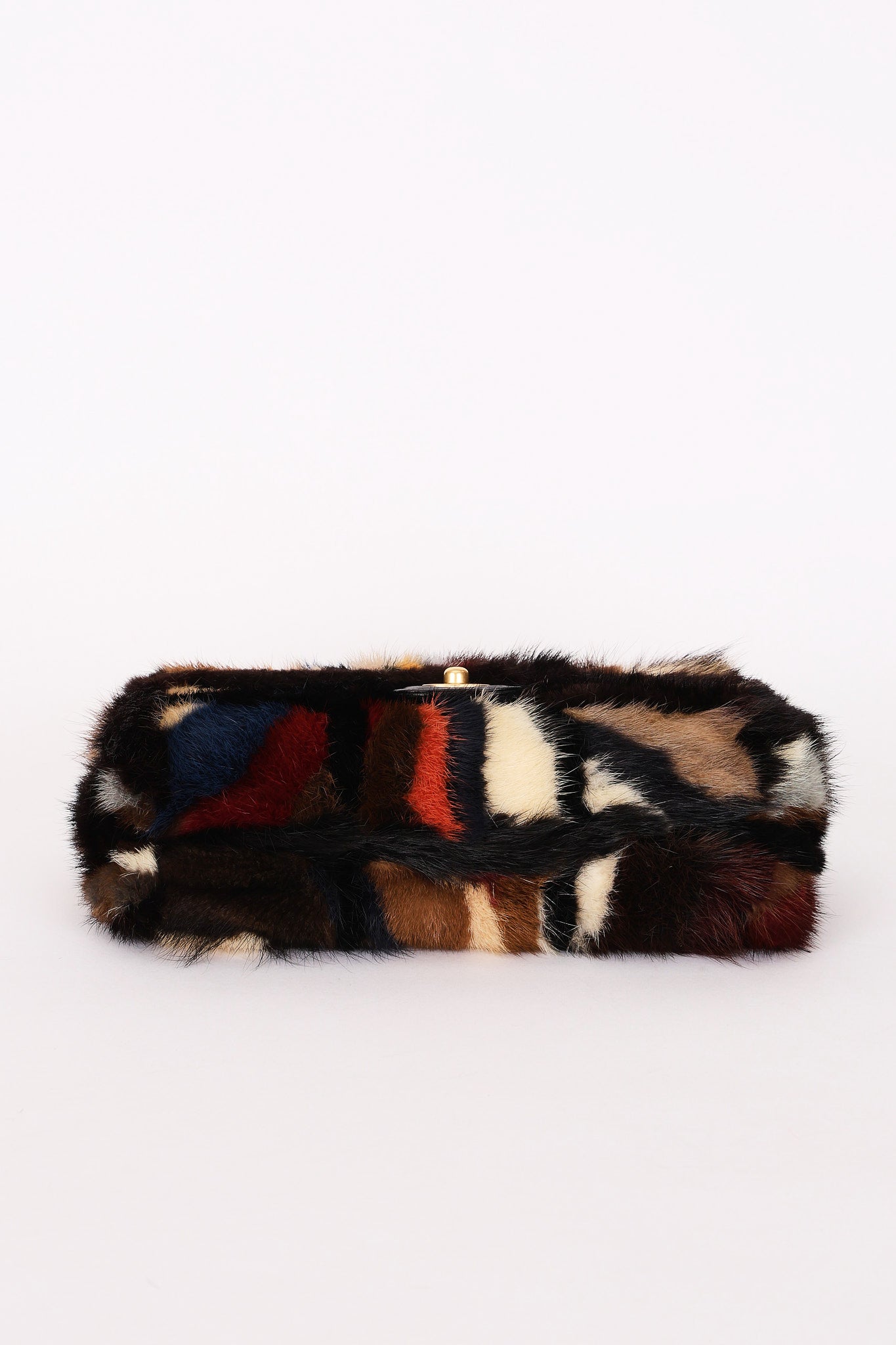 Chanel Mink Fur Patchwork Medium Single Flap AGHW