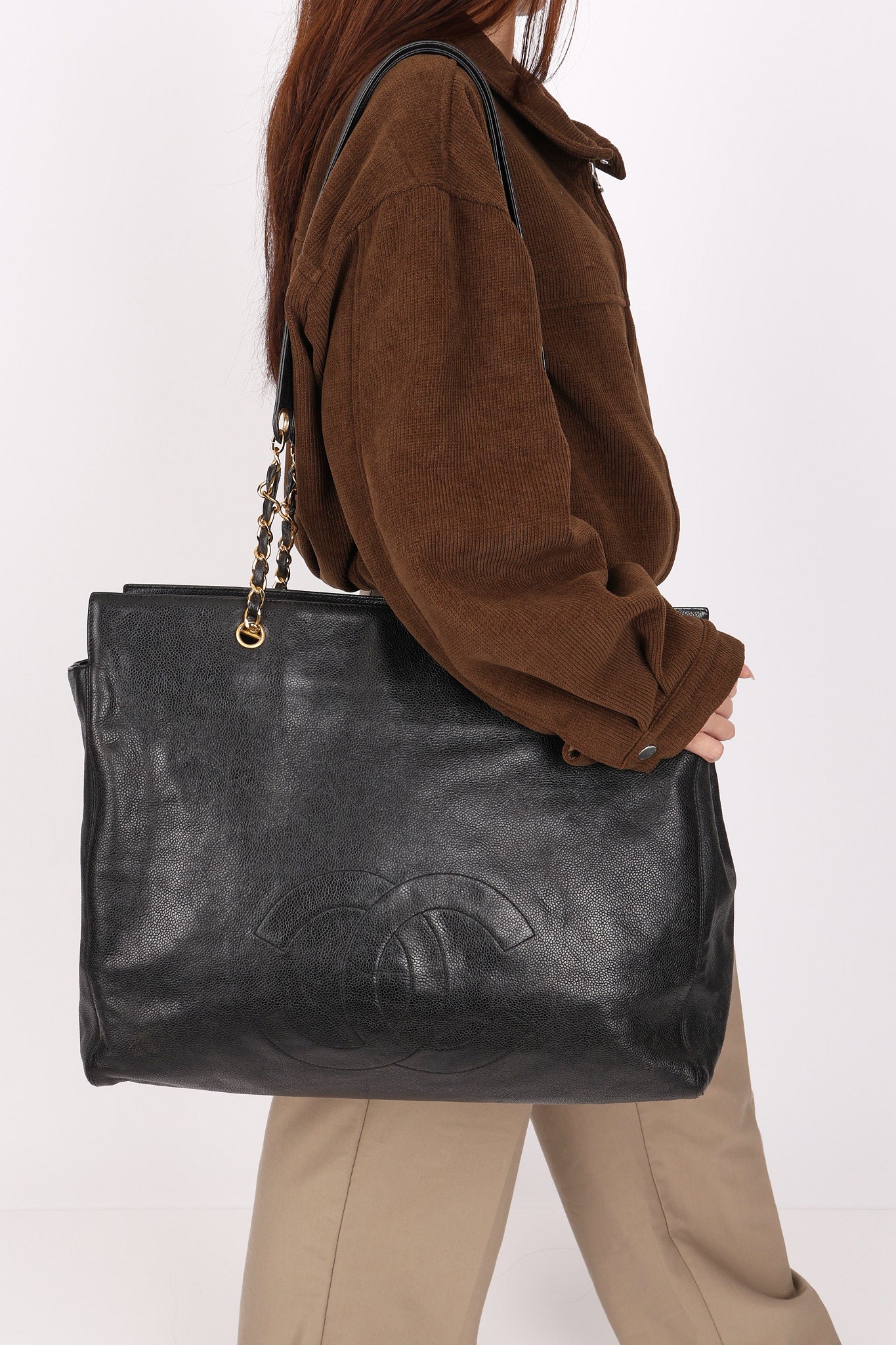 Chanel Timeless Tote Black Caviar 24K GP