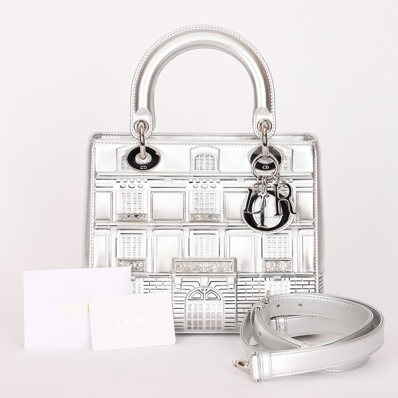Dior x Penny Slinger "30 Avenue Montaigne" Medium Lady Dior Silver