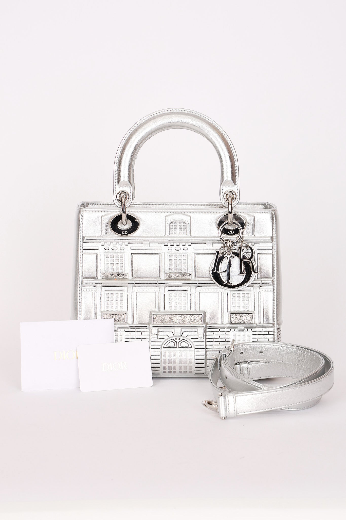Dior x Penny Slinger "30 Avenue Montaigne" Medium Lady Dior Silver