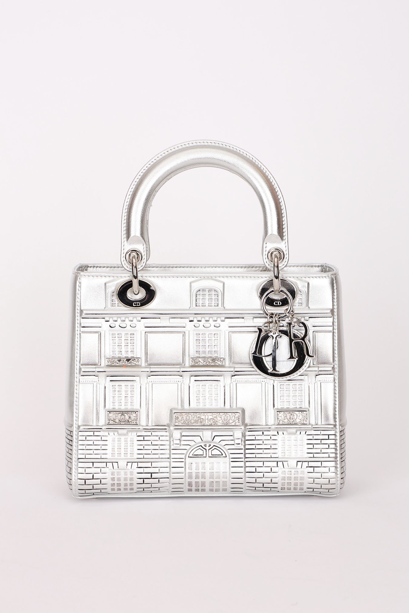 Dior x Penny Slinger "30 Avenue Montaigne" Medium Lady Dior Silver
