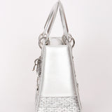 Dior x Penny Slinger "30 Avenue Montaigne" Medium Lady Dior Silver