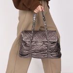 Chanel Sharpei Flap Metallic Grey 2007 SHW