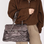 Chanel Sharpei Flap Metallic Grey 2007 SHW