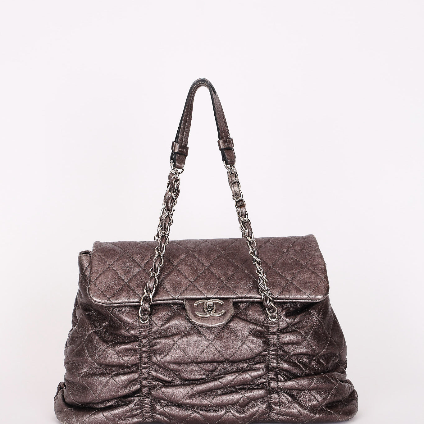 Chanel Sharpei Flap Metallic Grey 2007 SHW