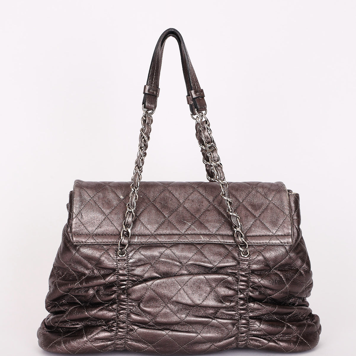 Chanel Sharpei Flap Metallic Grey 2007 SHW