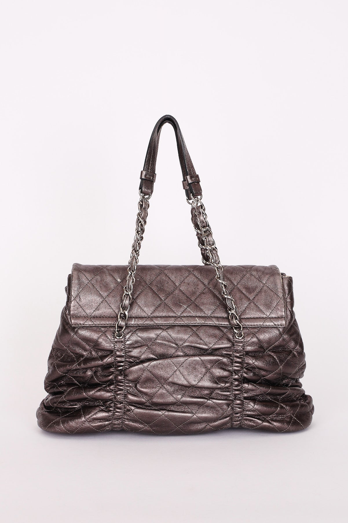 Chanel Sharpei Flap Metallic Grey 2007 SHW