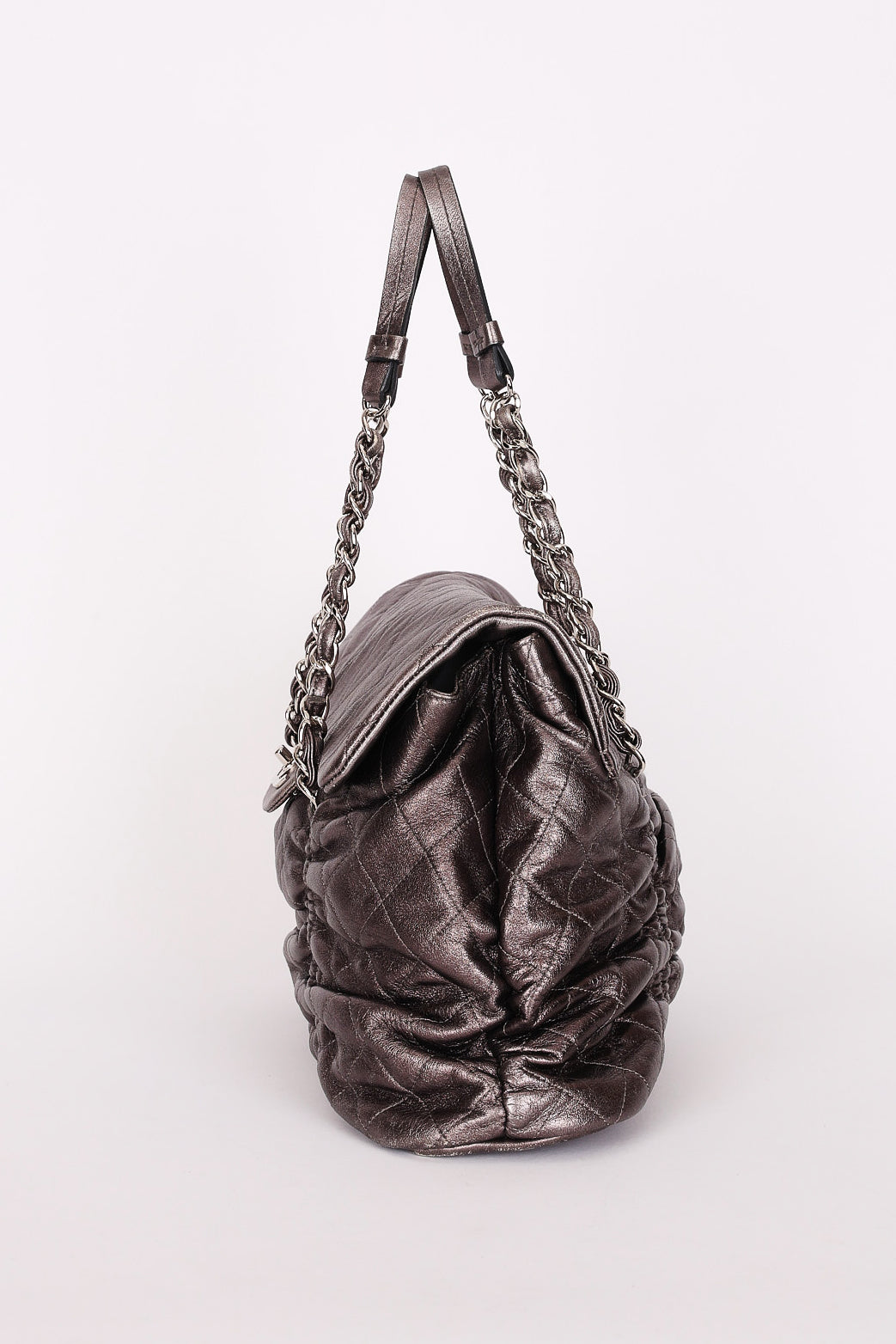Chanel Sharpei Flap Metallic Grey 2007 SHW