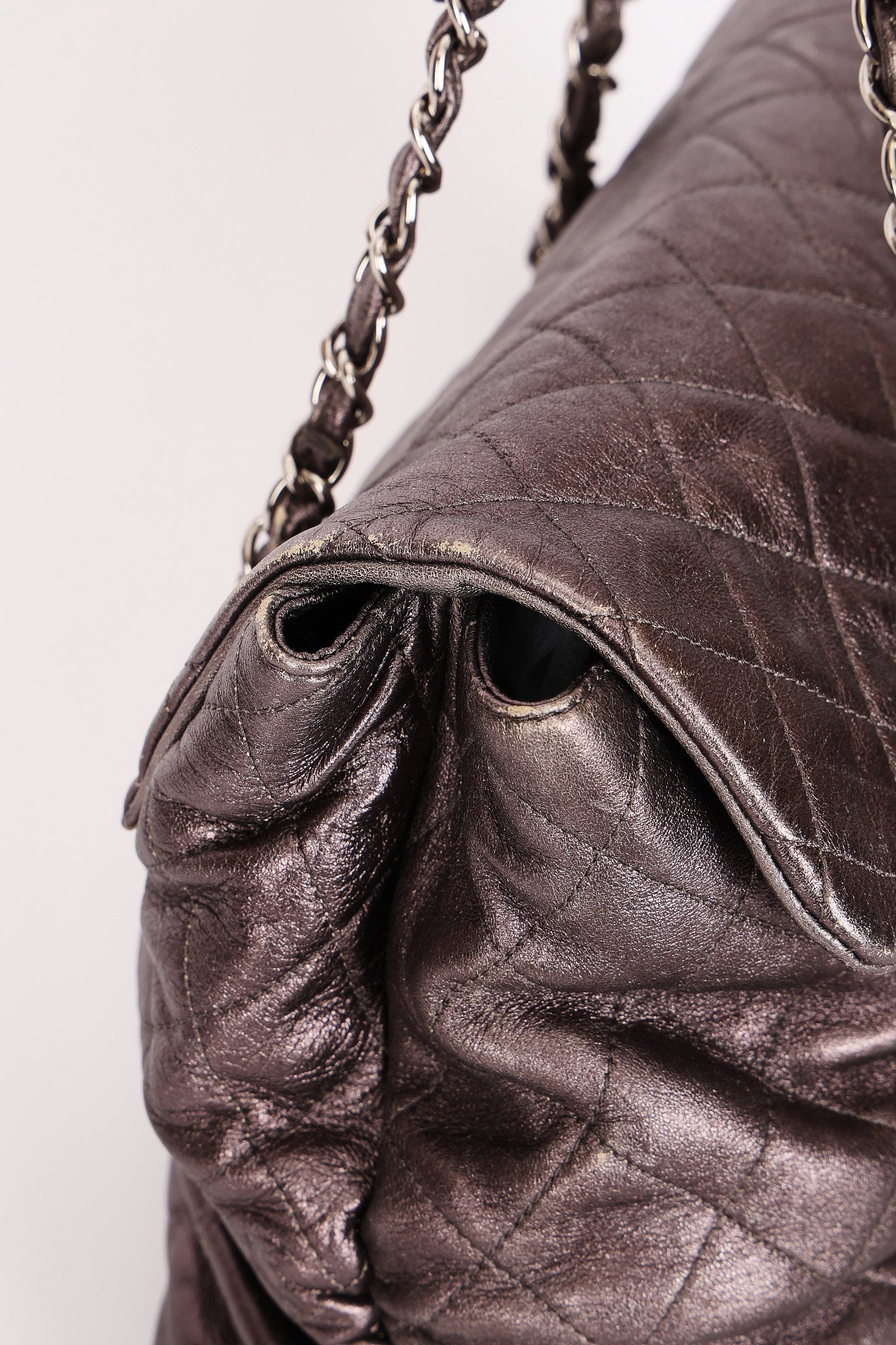 Chanel Sharpei Flap Metallic Grey 2007 SHW