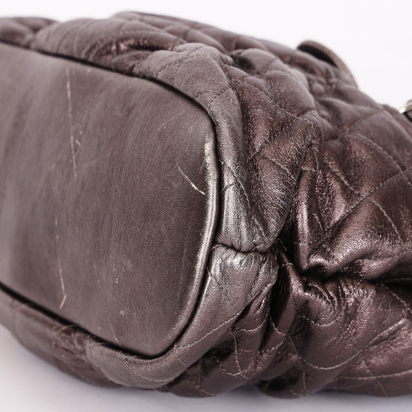 Chanel Sharpei Flap Metallic Grey 2007 SHW