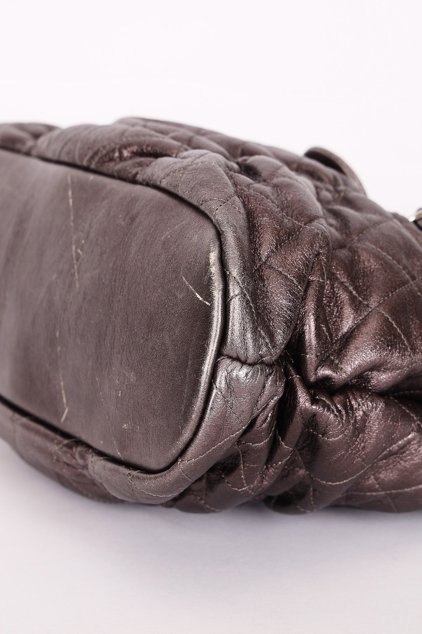 Chanel Sharpei Flap Metallic Grey 2007 SHW