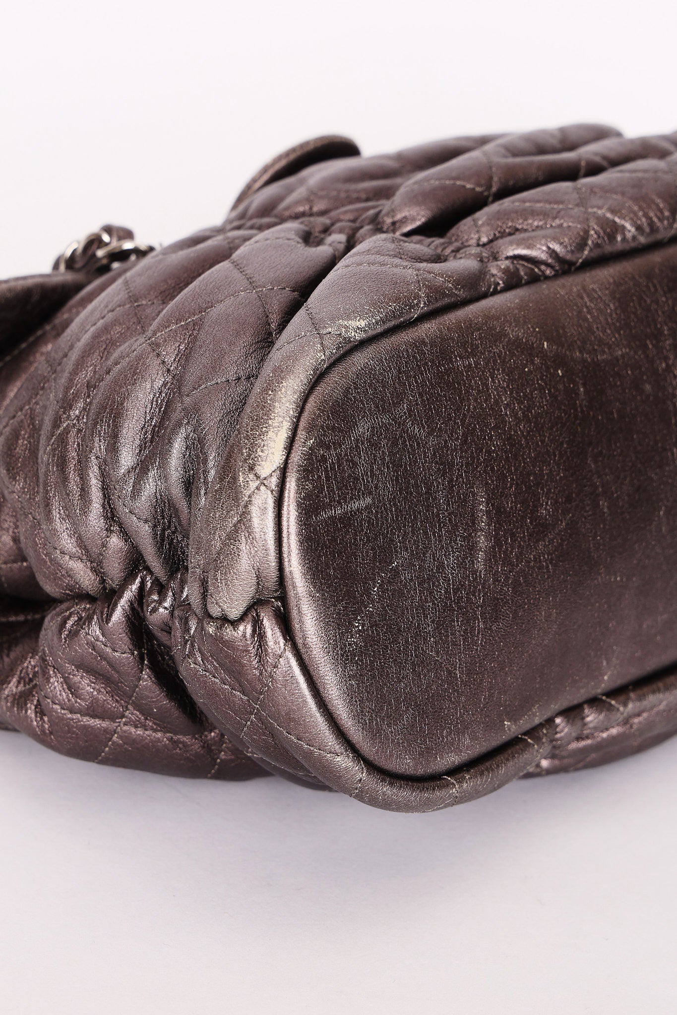 Chanel Sharpei Flap Metallic Grey 2007 SHW