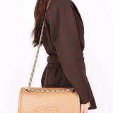 Chanel Timeless Chain Flap Beige Caviar 2012 SHW