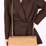 Chanel Timeless Chain Flap Beige Caviar 2012 SHW