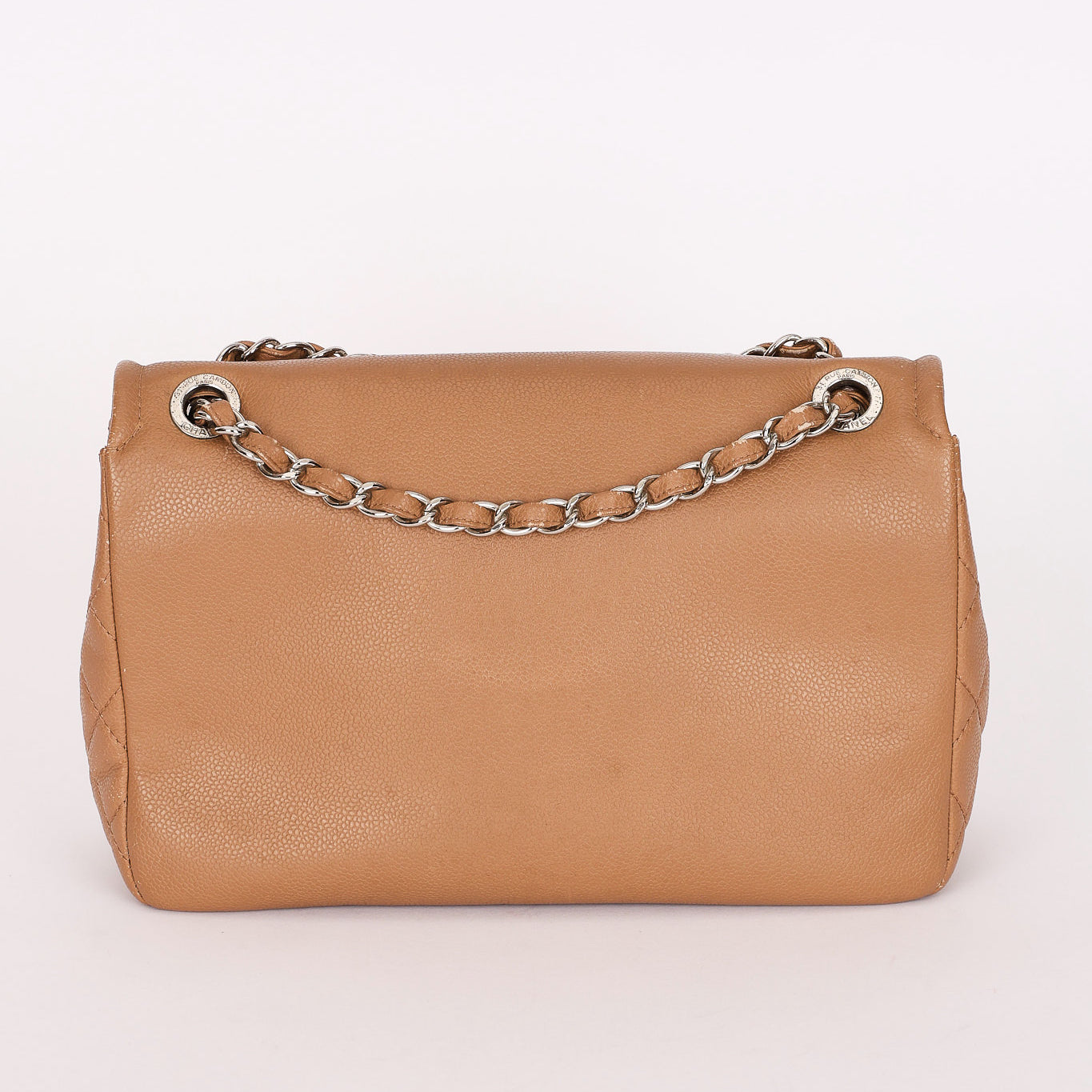 Chanel Timeless Flap Beige Caviar SHW