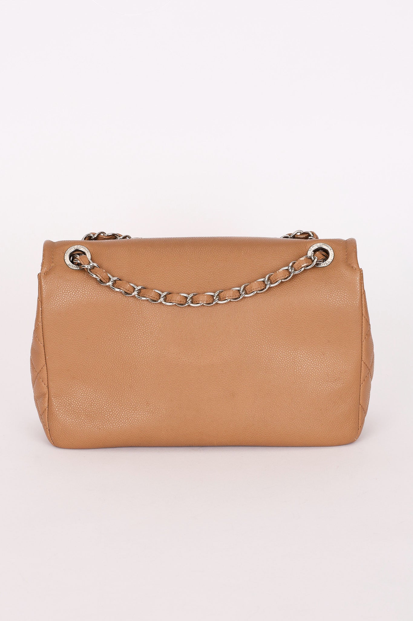 Chanel Timeless Flap Beige Caviar SHW