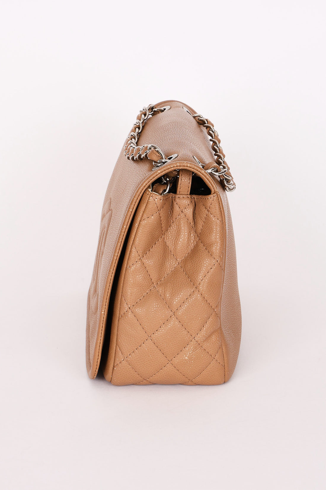 Chanel Timeless Flap Beige Caviar SHW
