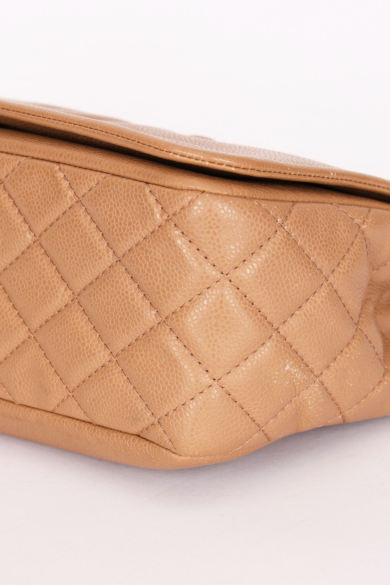 Chanel Timeless Flap Beige Caviar SHW