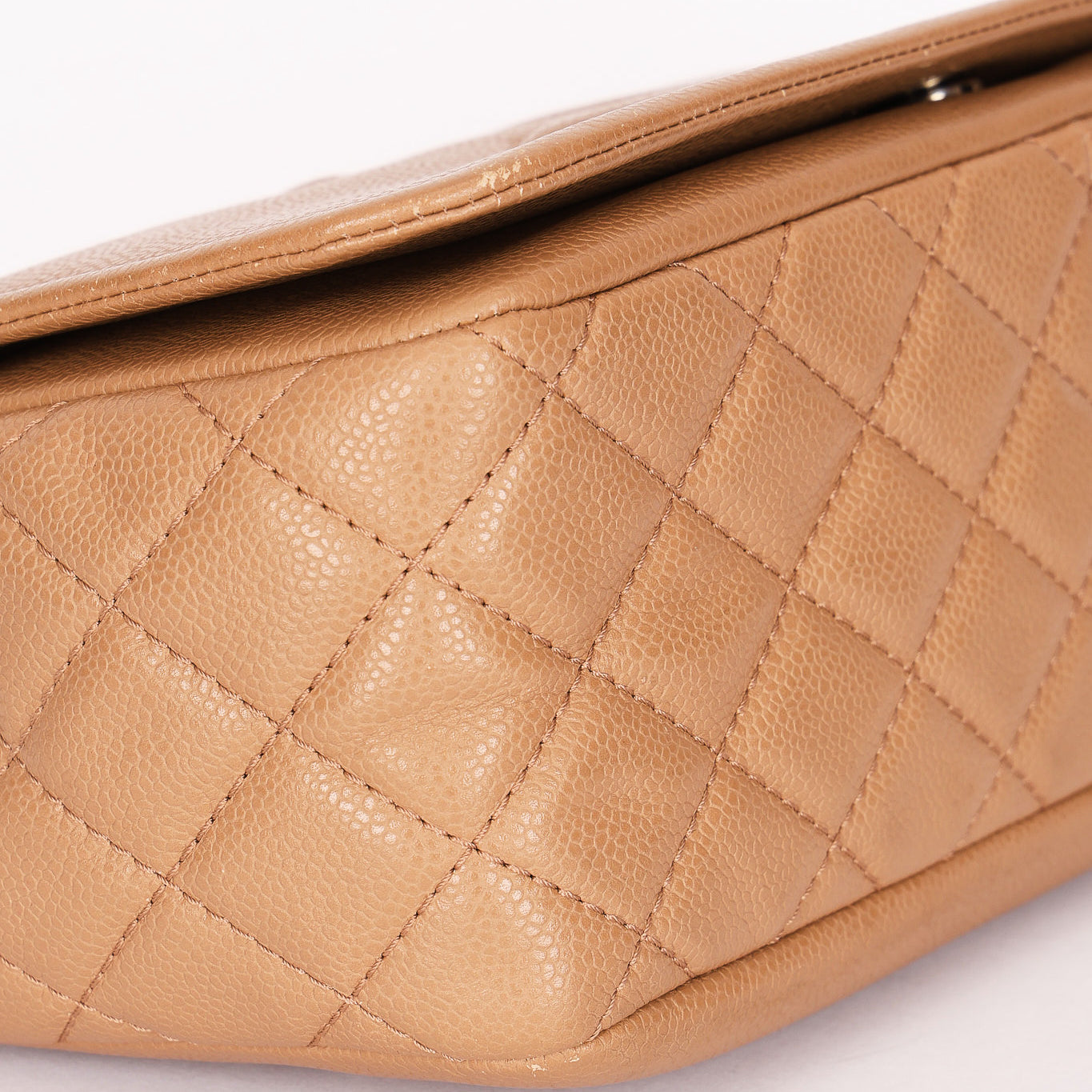 Chanel Timeless Flap Beige Caviar SHW