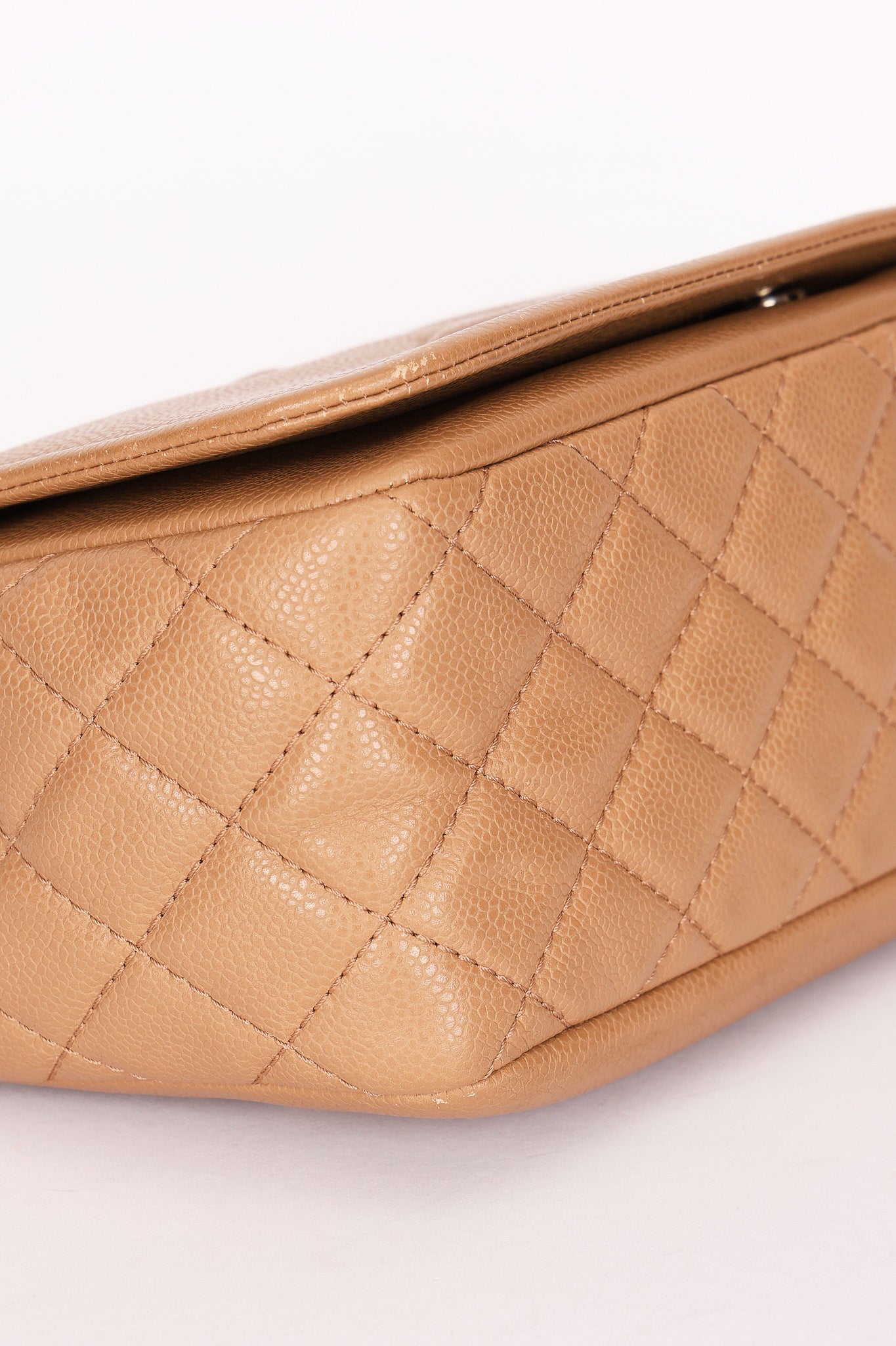 Chanel Timeless Flap Beige Caviar SHW