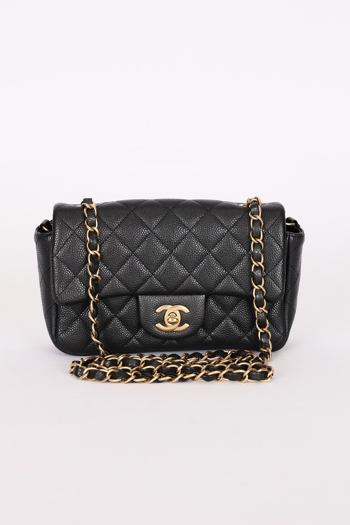 Chanel Mini Rectangle Flap Black Caviar AGHW
