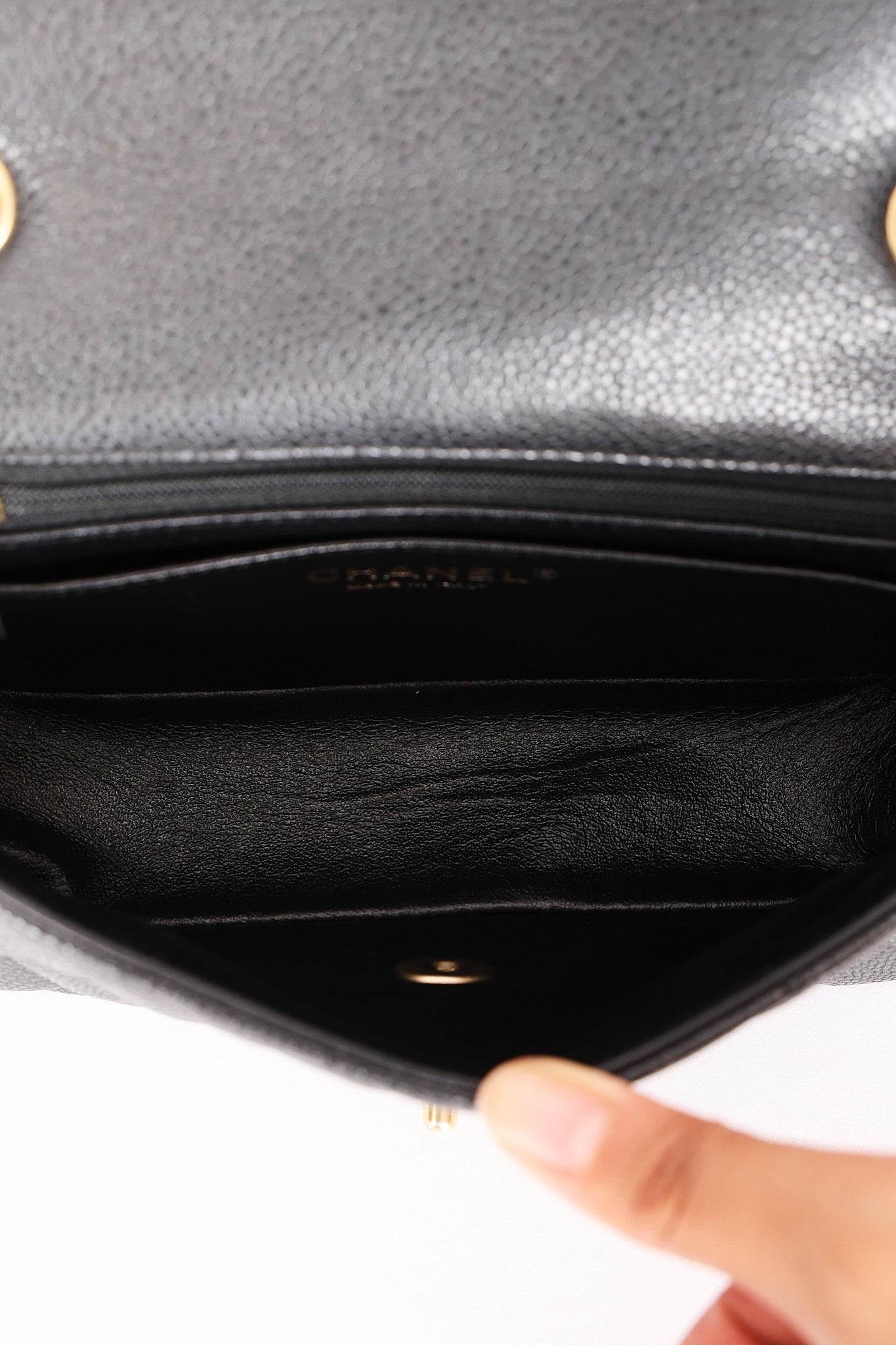 Chanel Mini Rectangle Flap Black Caviar AGHW