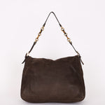 Fendi Mamma Forever Baguette Brown Nubuck Shimmer GHW
