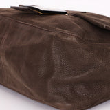 Fendi Mamma Forever Baguette Brown Nubuck Shimmer GHW