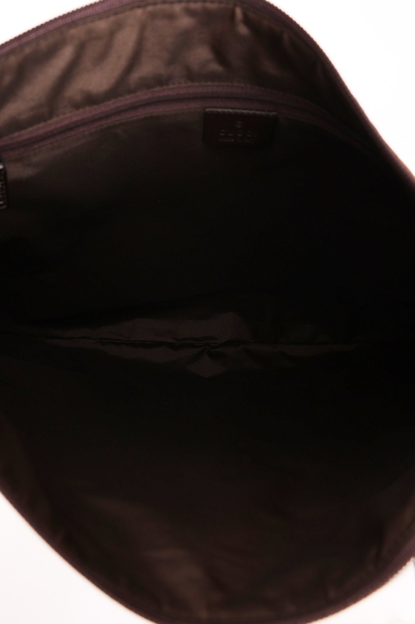 Gucci Monogram Shoulder Bag Brown Suede