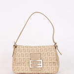 Fendi Zucchino Mini Mamma Baguette Coated Canvas