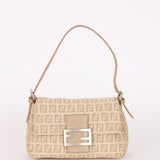 Fendi Zucchino Mini Mamma Baguette Coated Canvas