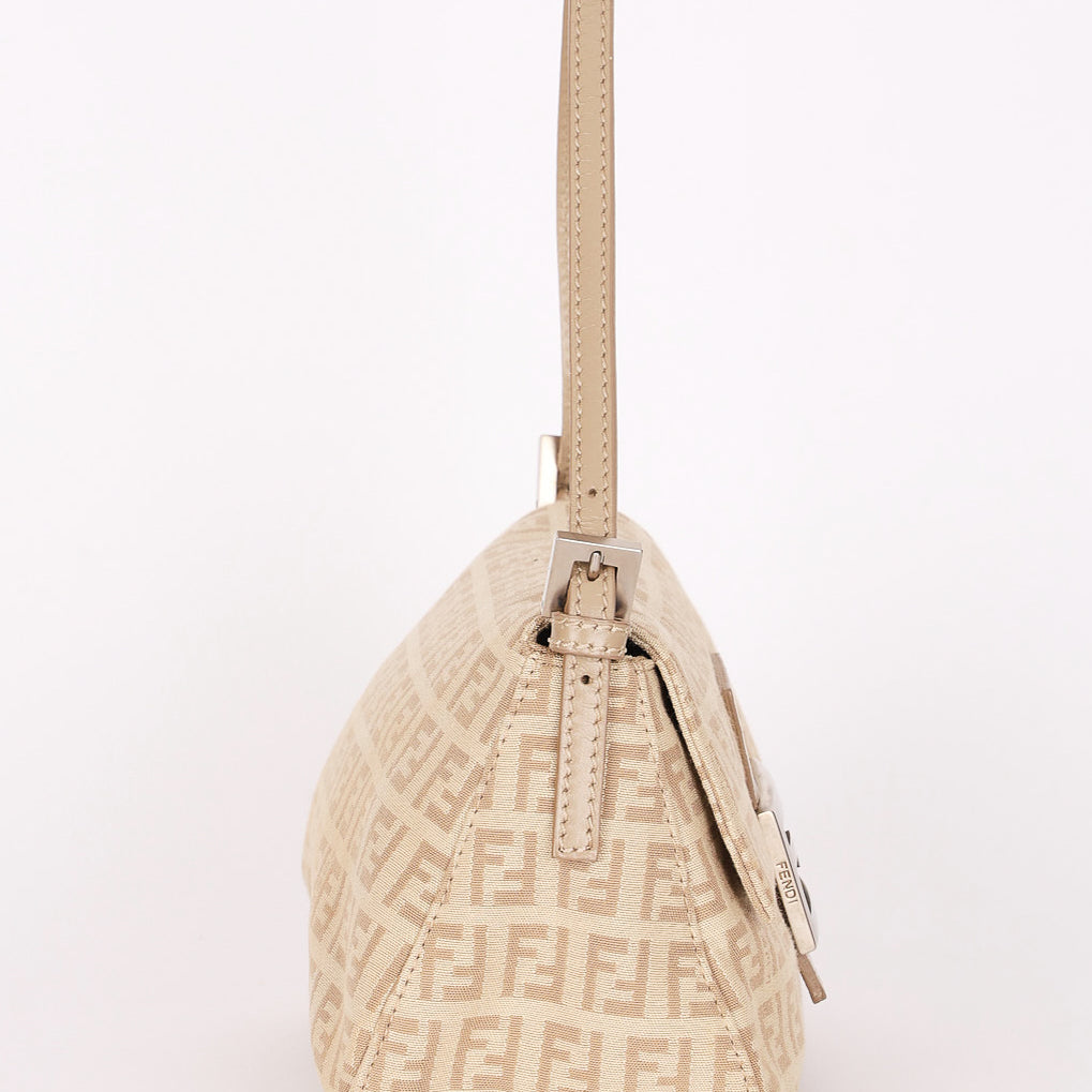 Fendi Zucchino Mini Mamma Baguette Coated Canvas