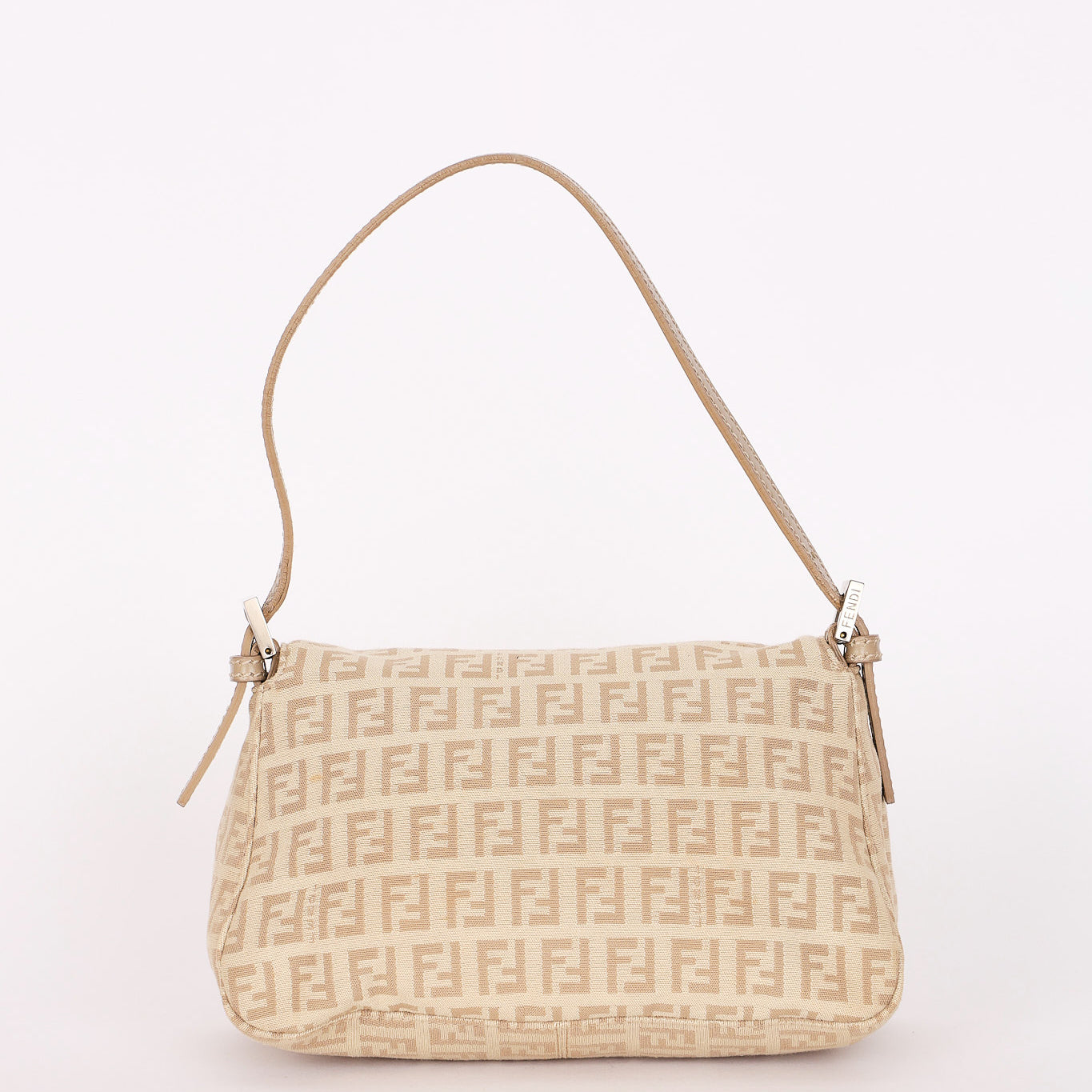 Fendi Zucchino Mini Mamma Baguette Coated Canvas