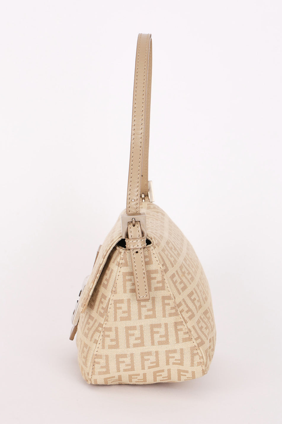 Fendi Zucchino Mini Mamma Baguette Coated Canvas