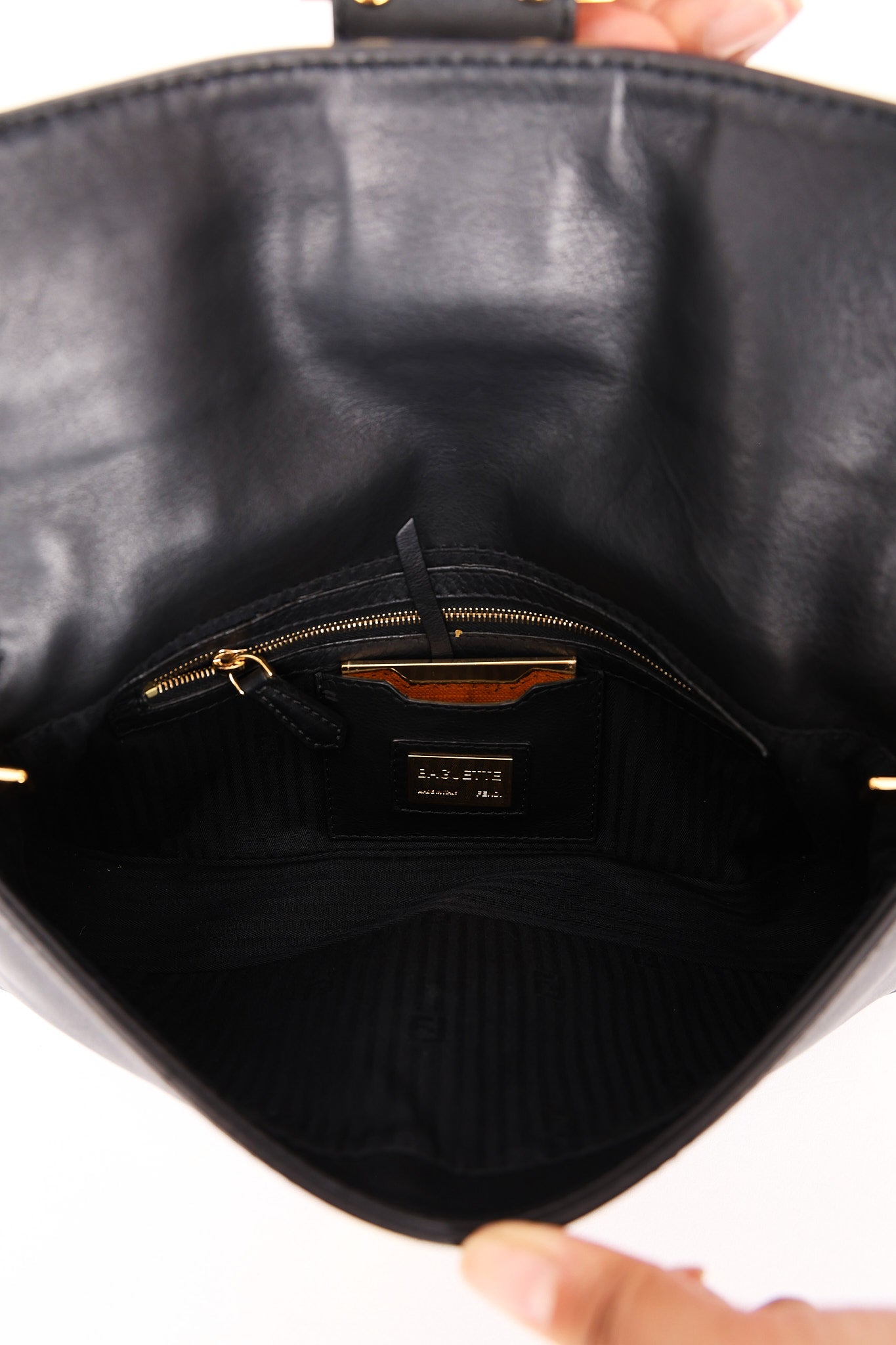 Fendi Vitello Flamingo Enamel Baguette Bag GHW