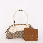 Gucci Monogram Trophy Flower Boston Bag