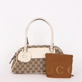 Gucci Monogram Trophy Flower Boston Bag