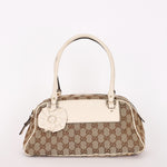 Gucci Monogram Trophy Flower Boston Bag