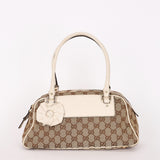 Gucci Monogram Trophy Flower Boston Bag