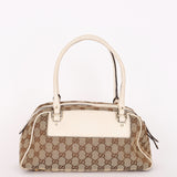 Gucci Monogram Trophy Flower Boston Bag