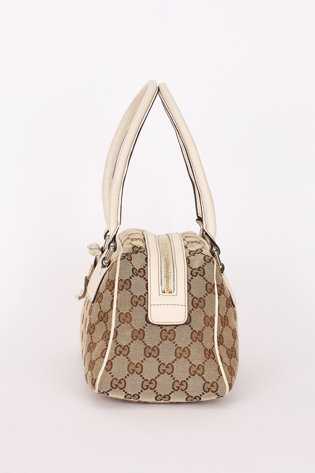 Gucci Monogram Trophy Flower Boston Bag