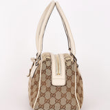 Gucci Monogram Trophy Flower Boston Bag