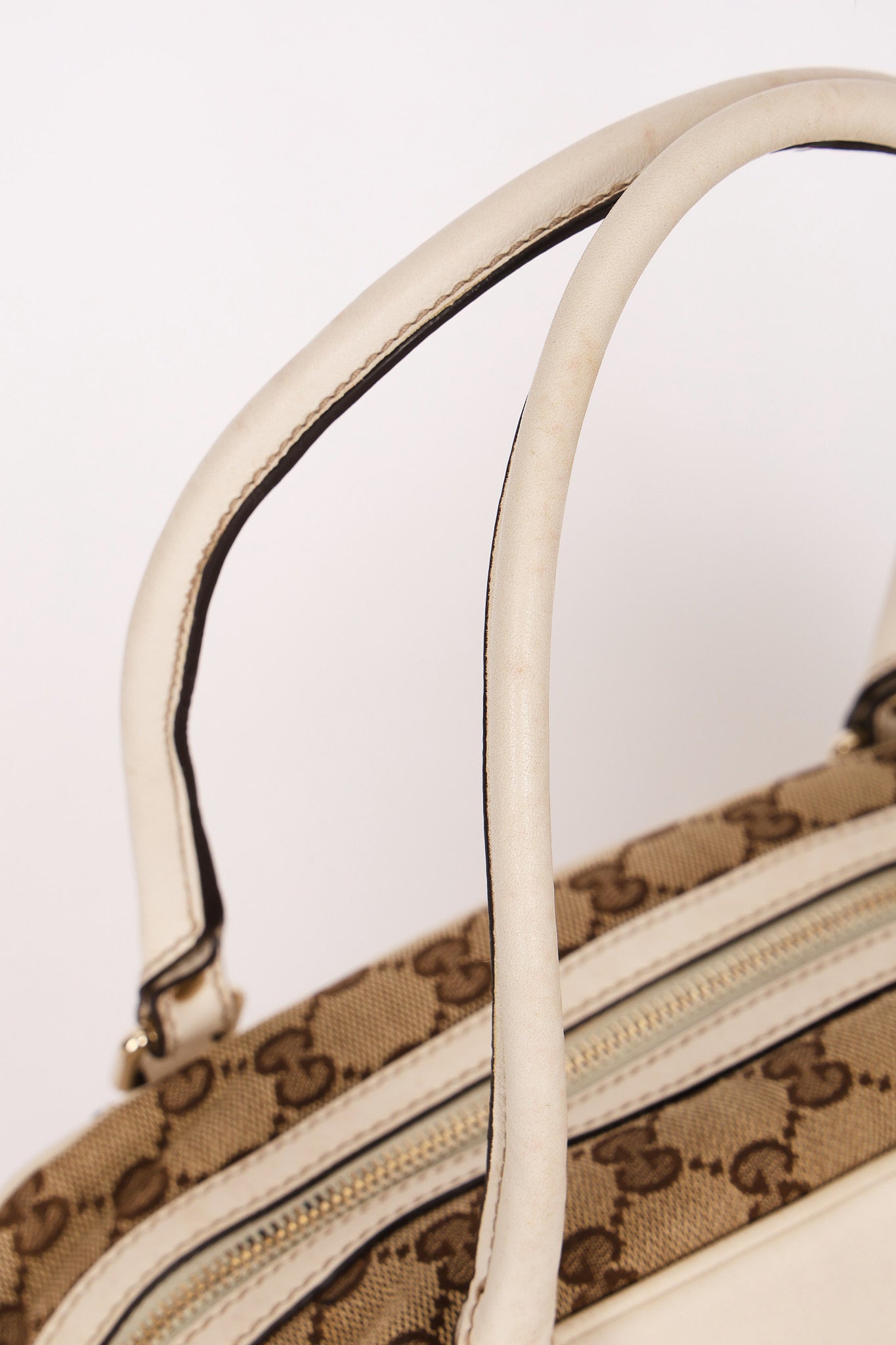Gucci Monogram Trophy Flower Boston Bag