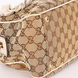 Gucci Monogram Trophy Flower Boston Bag