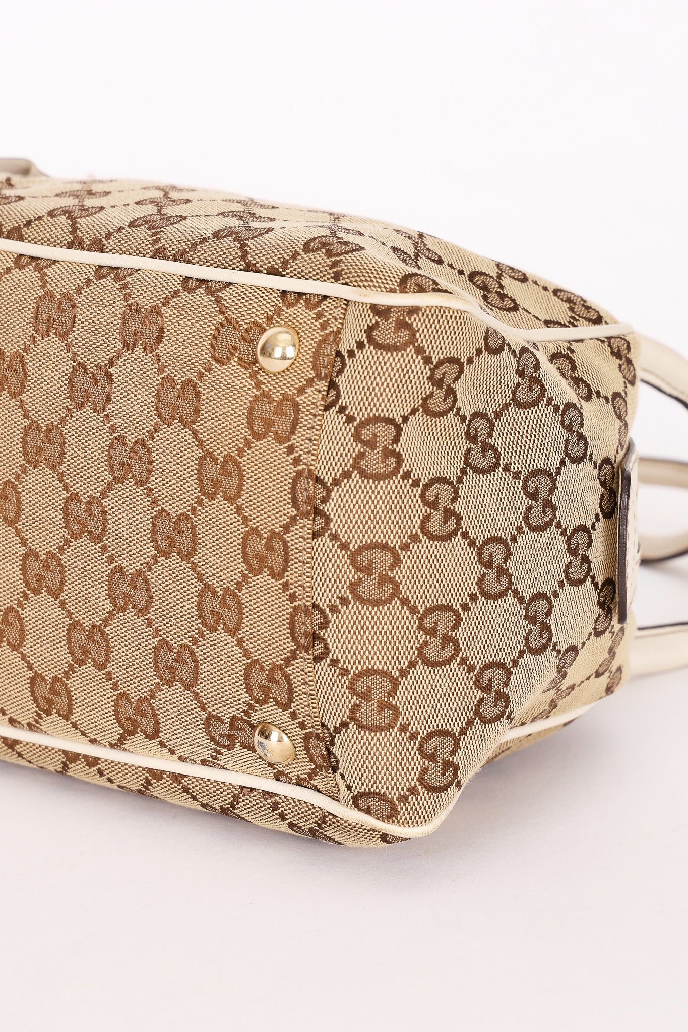 Gucci Monogram Trophy Flower Boston Bag