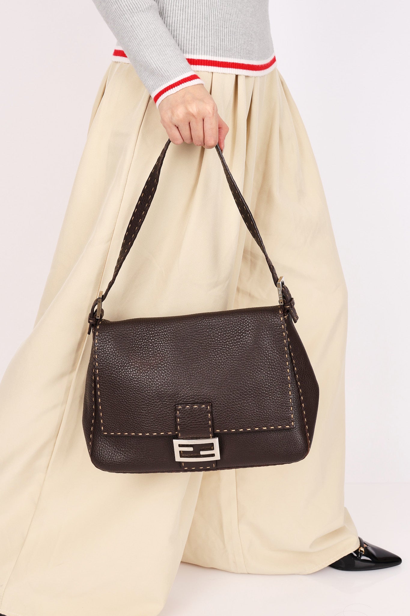 Fendi Selleria Mamma Baguette Chocolate